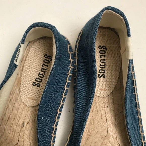 SOLUDOS Denim Pineapple Espadrilles Size 10 - Picture 7 of 8